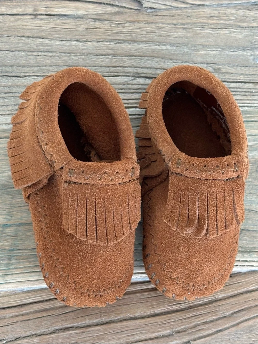 Minnetonka Infant Riley Bootie in Brown Suede Size 1